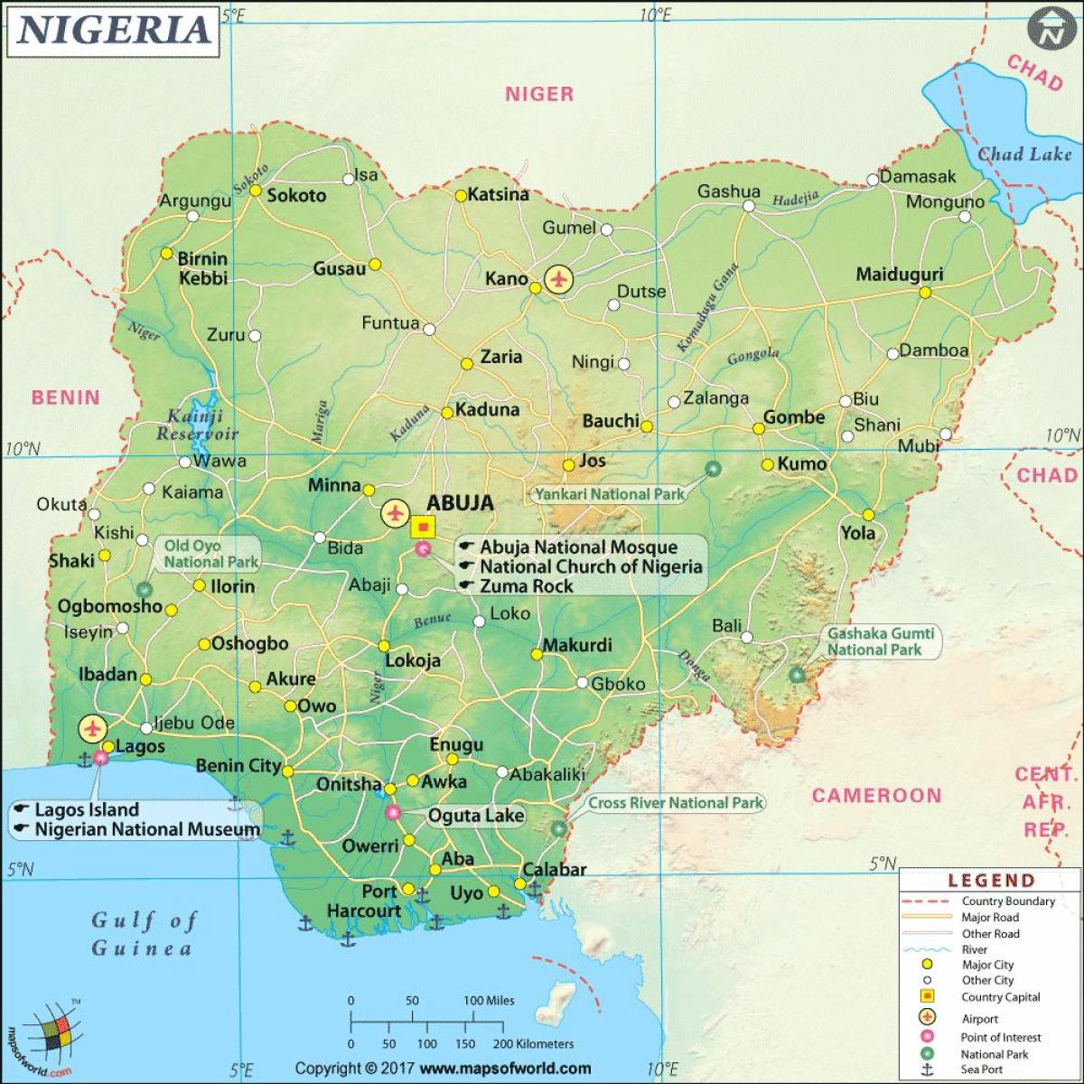 imatges de nigèria mapa