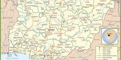 Mapa complet de nigèria