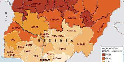 Mapa de nigèria religió