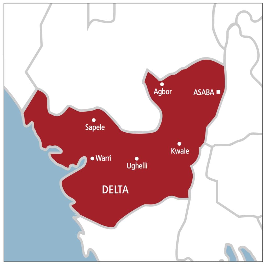 delta nigèria mapa