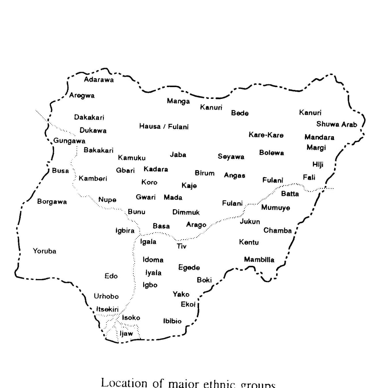 fes un dibuix de mapa de nigèria