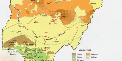 Mapa de agrícoles nigèria