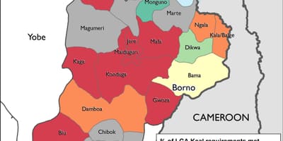 Mapa del nord-est de nigèria