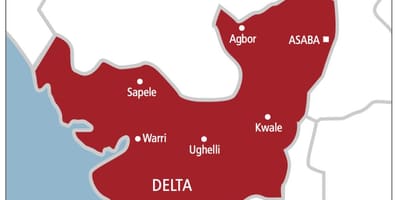 Delta nigèria mapa