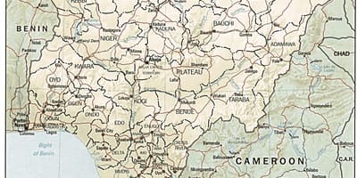 Mapa de nigèria diagrama