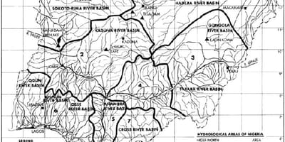 Mapa de hidrològica nigèria