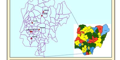 Mapa de l'est de nigèria