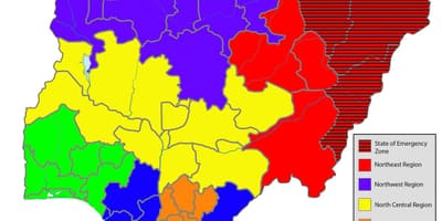 Mapa de nigèria mostrant tots els estats
