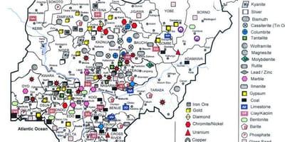 Mineral mapa de nigèria