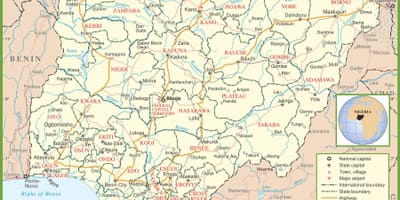 Mapa complet de nigèria