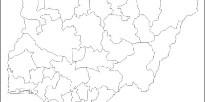 En blanc mapa de nigèria
