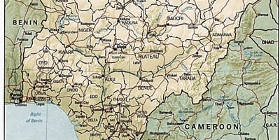 Mapa geogràfic de nigèria